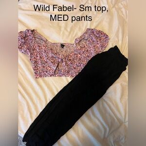 Wild Fable Crop top and high waisted pants